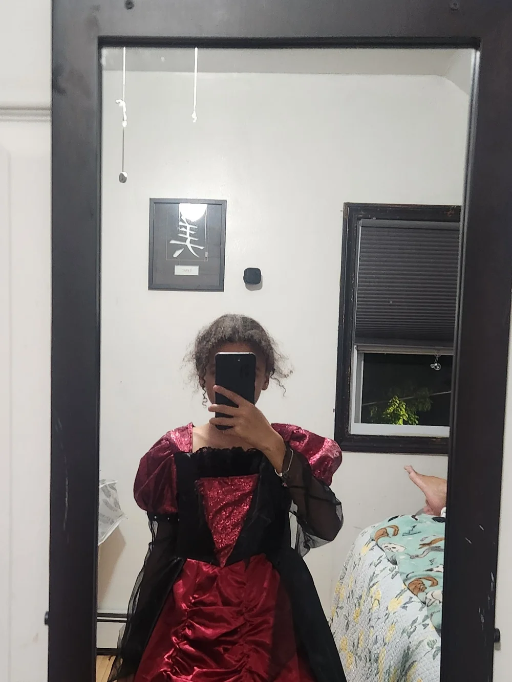 Black & Red Gothic Princess Kids Costume Dress